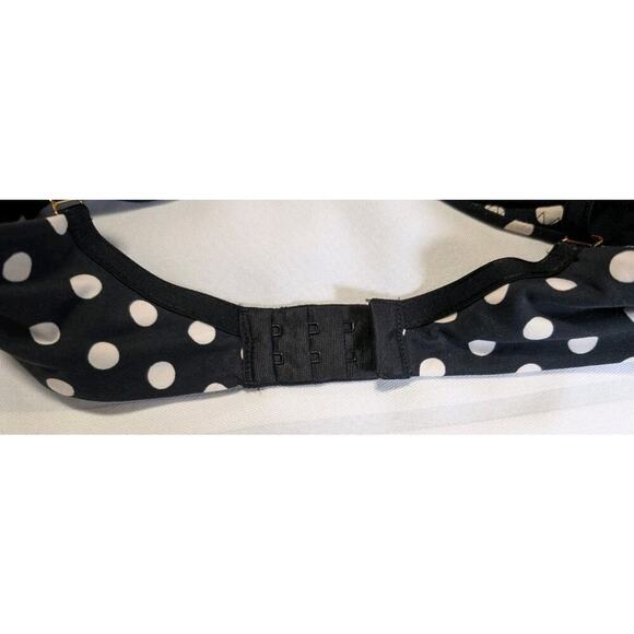 Soma 36C Bra Black Embraceable Full Coverage Underwire Polka Dot Bow Rockabilly - Picture 5 of 5